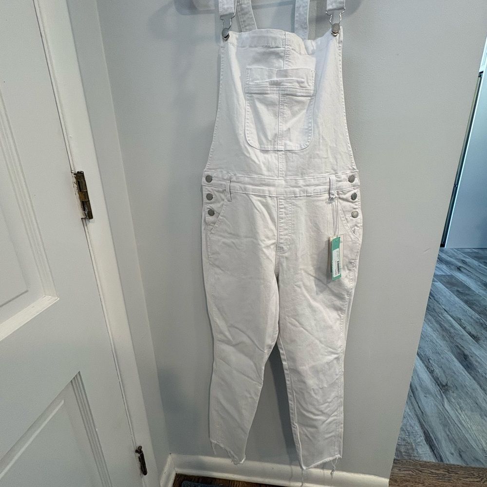 Judy Blue Classic White Denim Overalls - Picture 9 of 15